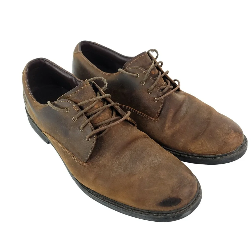Timberland Brown Stormbuck Waterproof‎ Plain Toe Oxford Brown Size 10.5M 78533